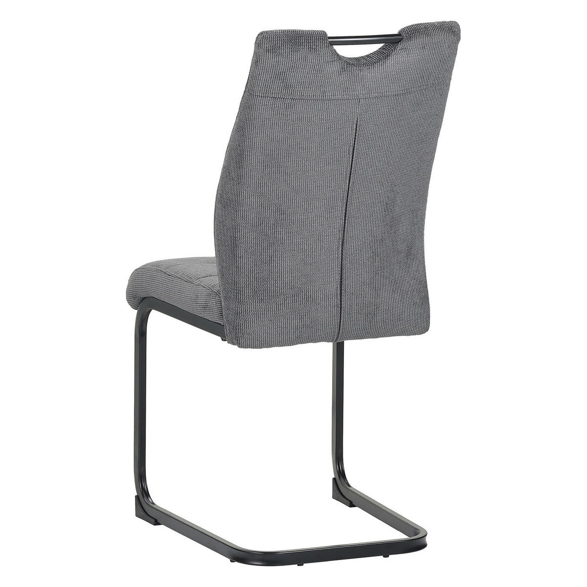 FREISCHWINGER - 4er-Set - Schwarz/Grau, Textil/Metall (44/96/59cm) - home24