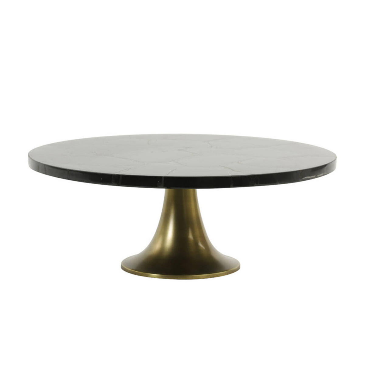 SCHALE LAYO Ø40x15 cm, Schwarz-Antik Bronze - Schwarz, Stein (40/15/40cm) - Light & Living