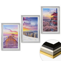 WANDBILDER 3er Set - 40x60 cm Silberner Rahmen - Romantische Himmelslandschaften - Silberfarben, Kunststoff (40/60cm) - ArtPrintCave