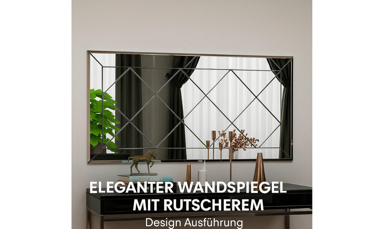 WANDSPIEGEL 120x60cm Transparent rechteckig Dekospiegel - Transparent, Glas (120/60/2cm) - Ibonto