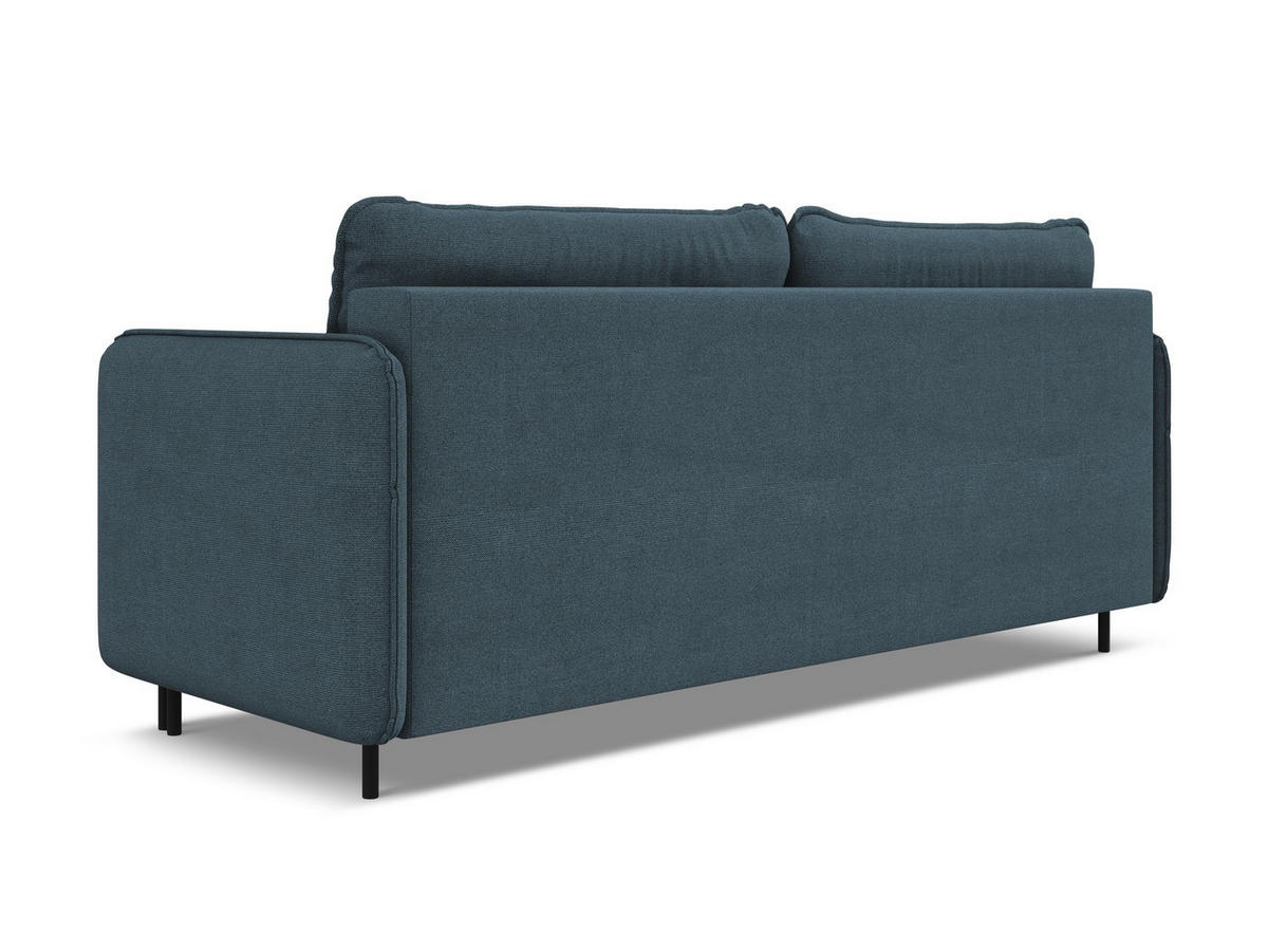 3-SITZER SOFA mit Schlaffunktion Strukturstoff Stoff Blau - Blau/Blaugrau, Holz/Textil (226/90/92cm) - Makamii