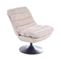 DREHSESSEL Hellbeige Hovet - Beige, Textil (60/90/90cm) - Beliani