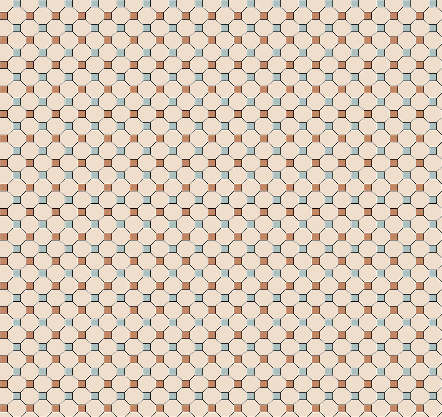 TAPETE Karomuster 53 cm x 10 m - Beige, Papier (53/1000cm) - Sanders & Sanders