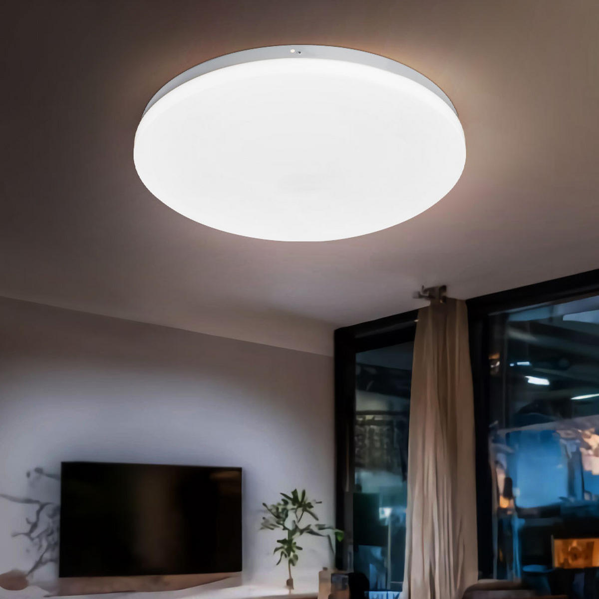 LED DECKENLEUCHTE Metall Acryl Weiß - Weiß, Metall (37/37/5.6cm) - Globo Lighting