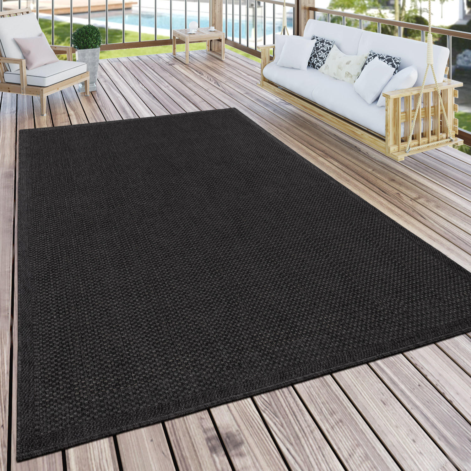 OUTDOORTEPPICH 300/400 cm Timber 125 - Schwarz, Textil (300/400cm) - Paco Home