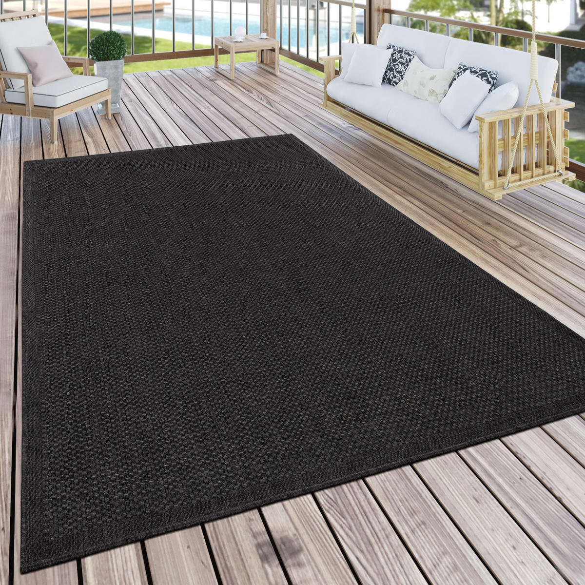 OUTDOORTEPPICH 300/400 cm Timber 125 - Schwarz, Textil (300/400cm) - Paco Home