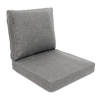 LOUNGEKISSEN Ilano Outdoor Sitz 60x60x8cm mit Rücken 60x40x15cm Hellgrau (2tlg) - Hellgrau, Textil (60/60cm) - BoMoe