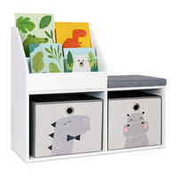 KINDERBANK - Multicolor, Holzwerkstoff/Textil (79/72/31cm) - Relaxdays