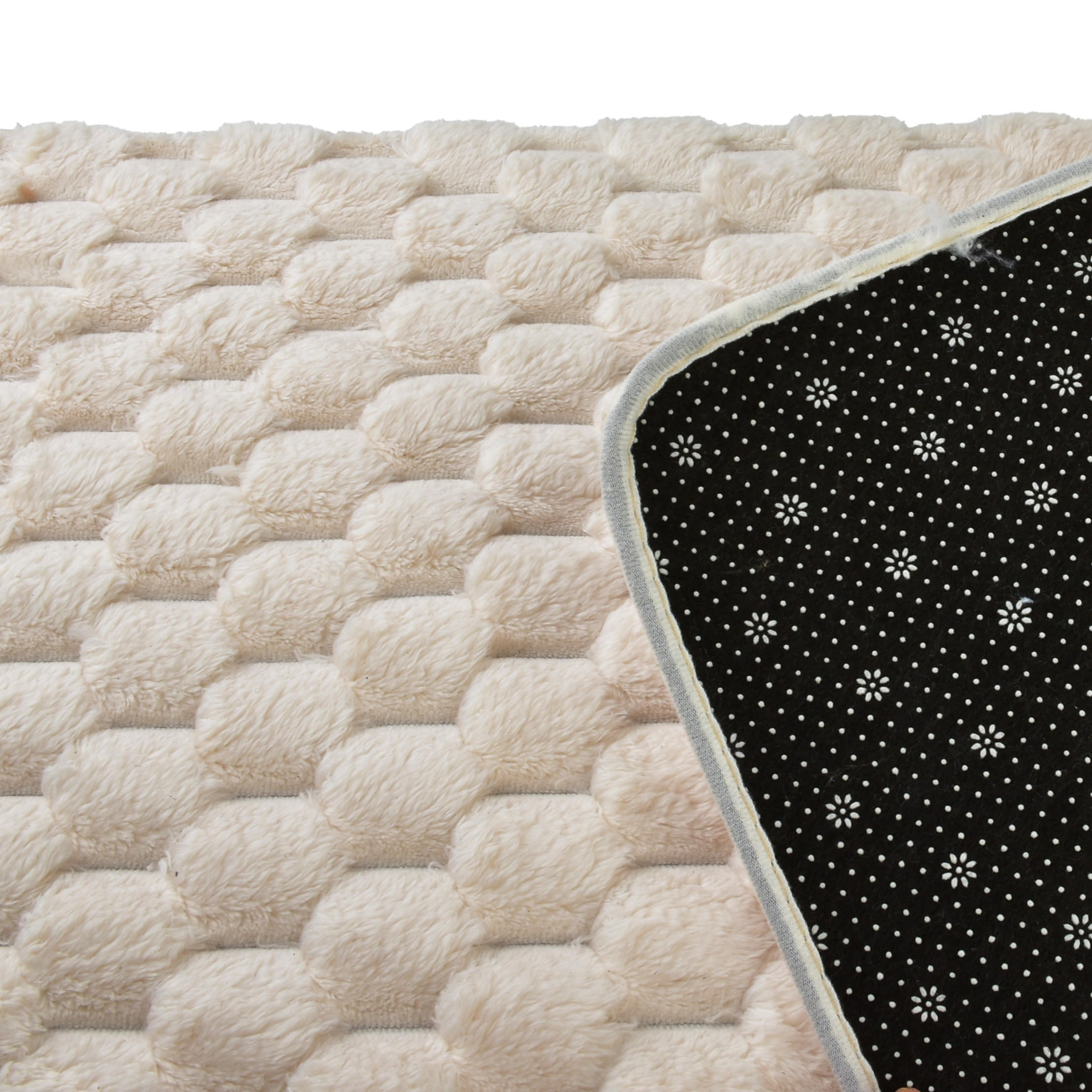 BADTEPPICH Zac Creme 80/50/2 cm Textilien - Creme, Textil (50/80cm) - Mondex