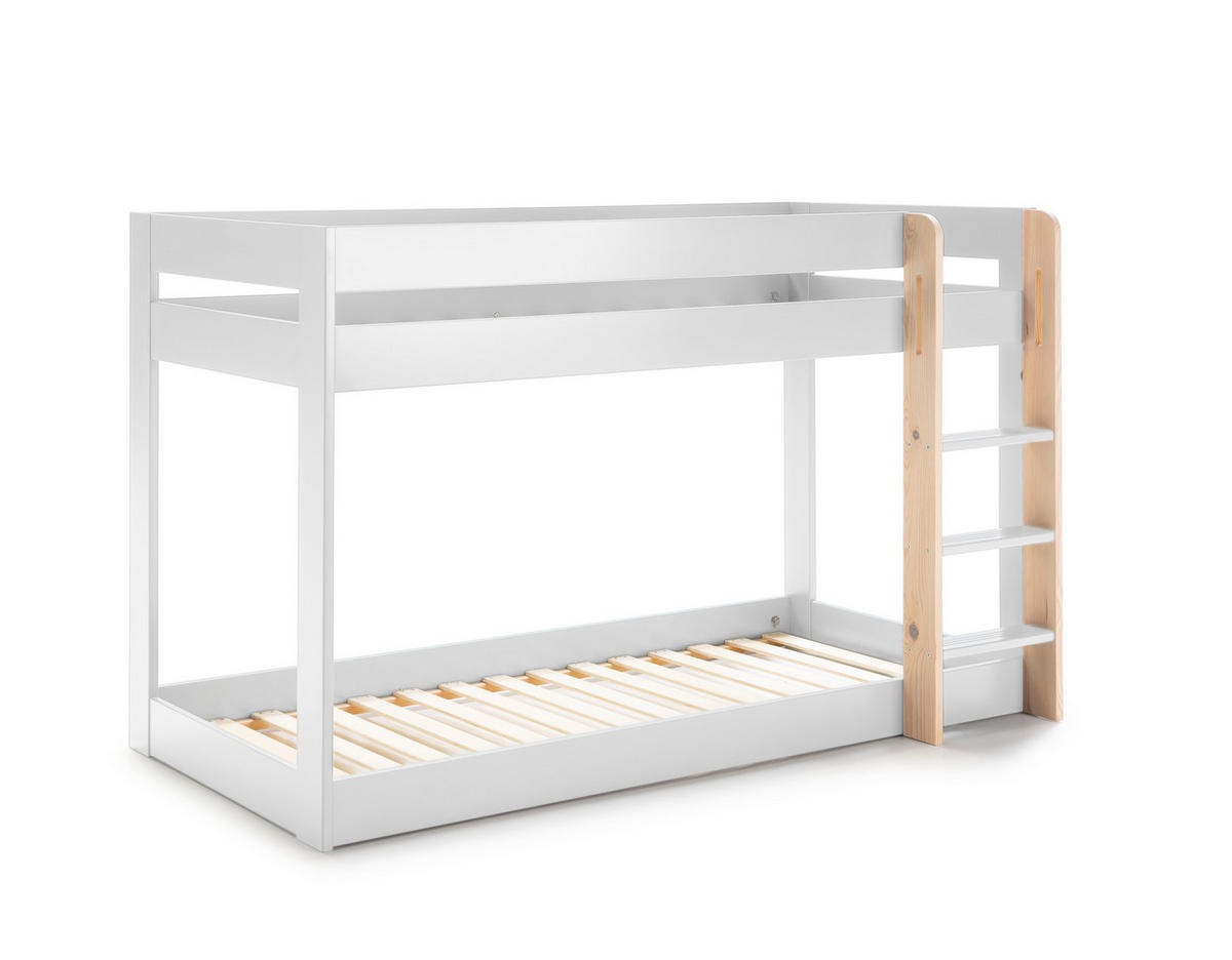 ETAGENBETT Angel Weiß 197/107/131 cm - Weiß, Holz - Calicosy