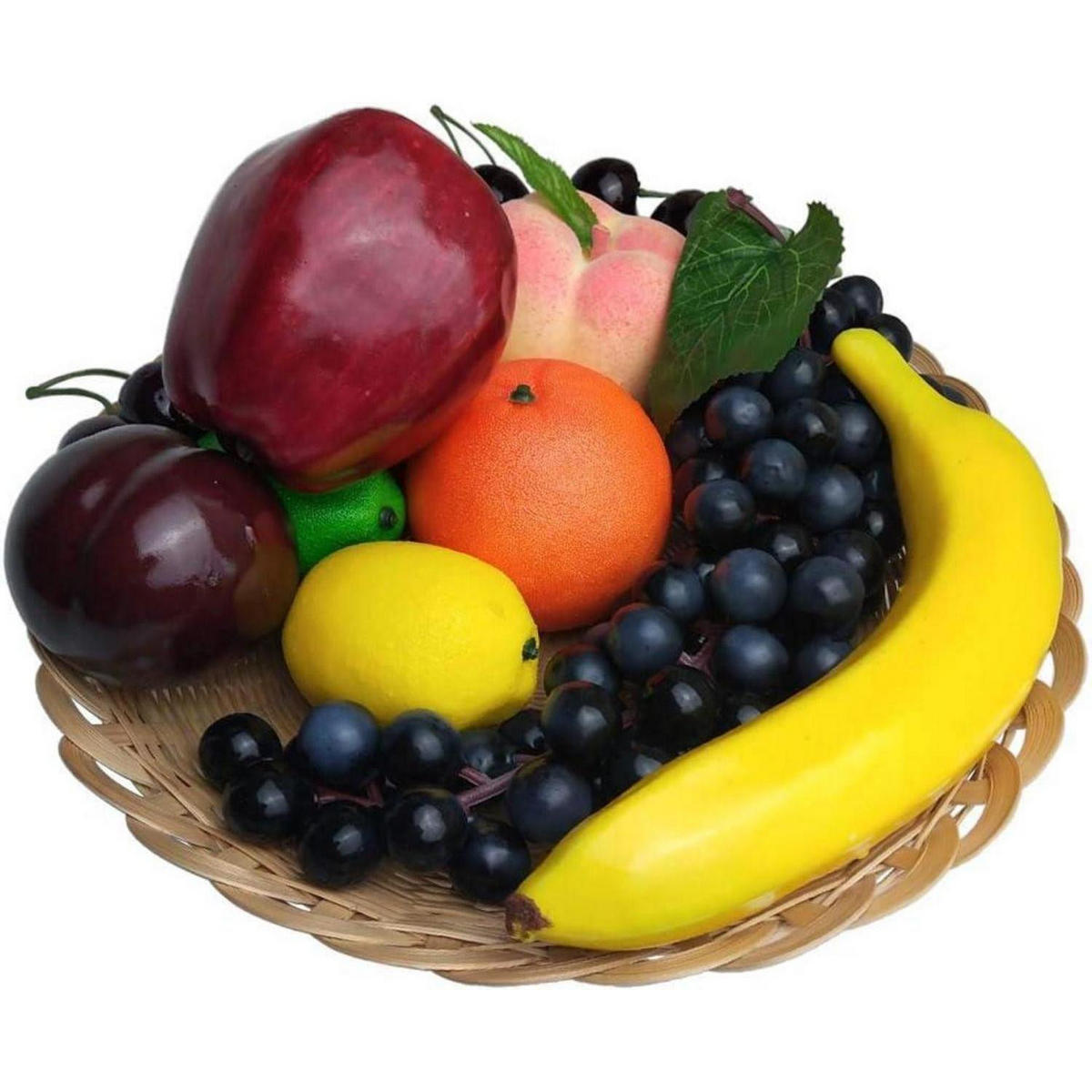 KÜNSTLICHE Früchte 12-teiliges Set - Multicolor, Kunststoff (7.6cm)
