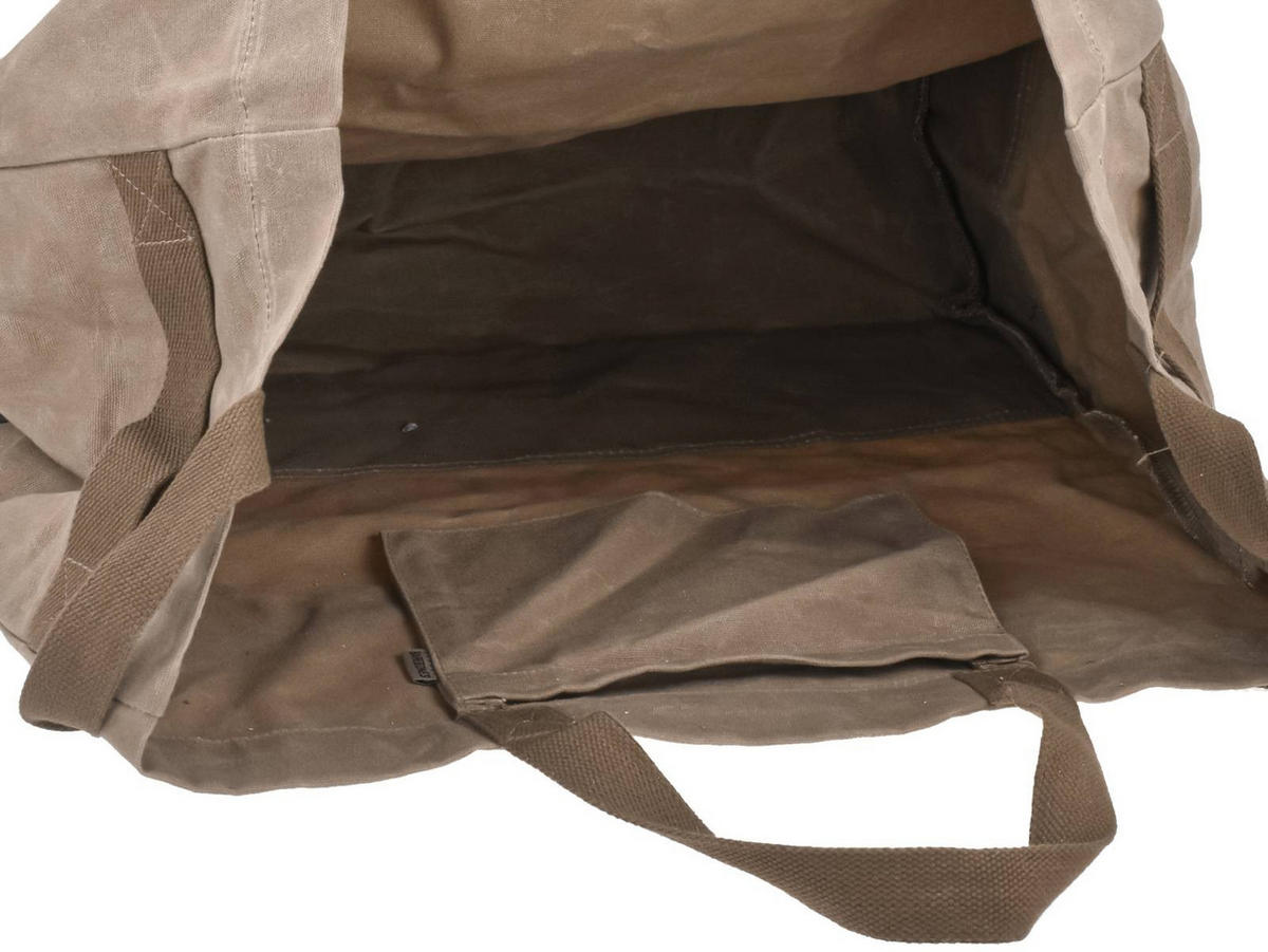 KAMINHOLZTASCHE Neelum khaki aus 12oz Canvas 20/49/39 cm - Braun, Textil (20/39/49cm) - BAREBONES