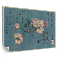 POSTER - 29x21 cm (A4) - Utagawa Hiroshige - Holzschnitt - Blau, Textil (29.7/21/0.1cm) - TULUP