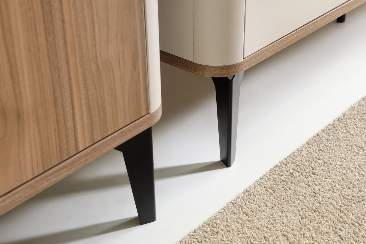 POLSTERBETT AURO 12 120/200 cm in Velours Beige - Beige, Holzwerkstoff (120/200cm) - Deine Möbel 24
