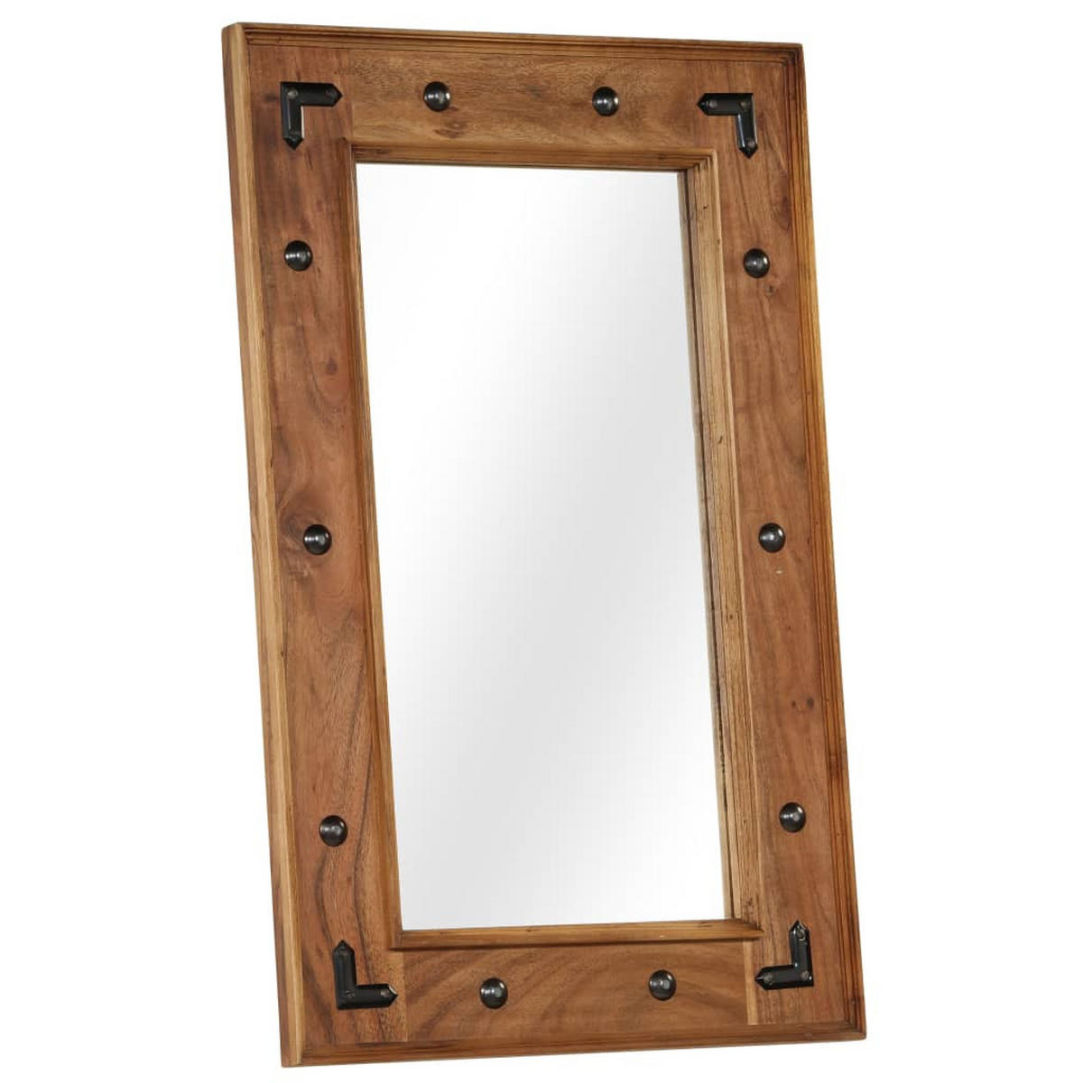 SPIEGEL Akazienholz Massiv 50x80 cm - Braun, Holz (50/80/1cm) - furnicato