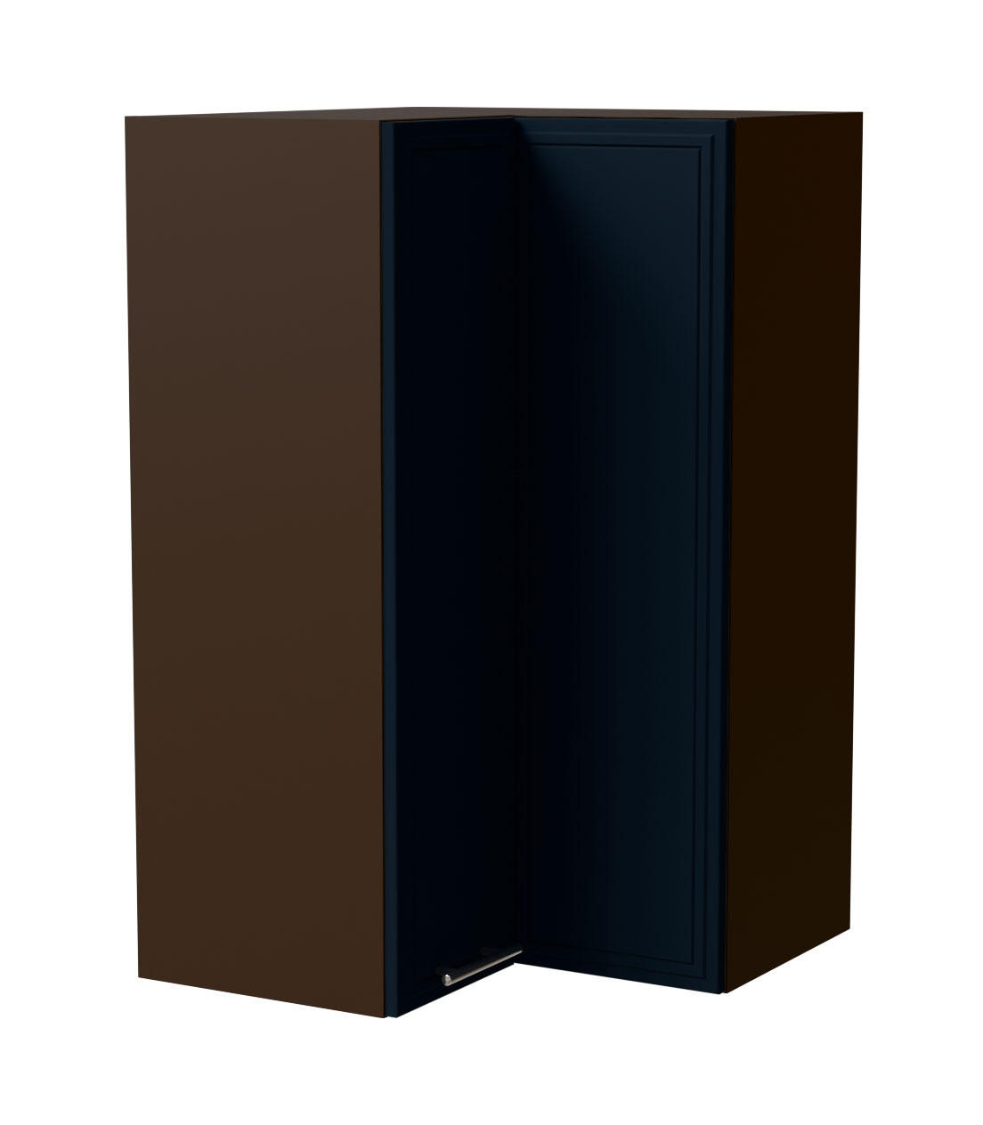 ECKHÄNGESCHRANK Salo W14/60 Lava / Indigo Matt 60 / 60 / 96cm - Dunkelgrau/Dunkelblau, Holz/Holzwerkstoff (60/96/60cm) - Feldmann-Wohnen