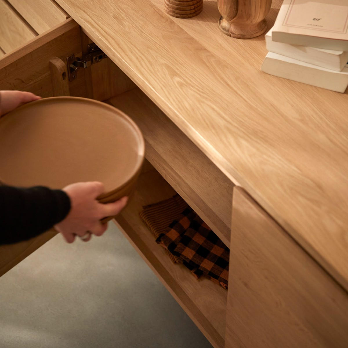 SIDEBOARD Esmée Natur aus Eiche - Naturfarben, Holz (177/76/45cm) - Tikamoon