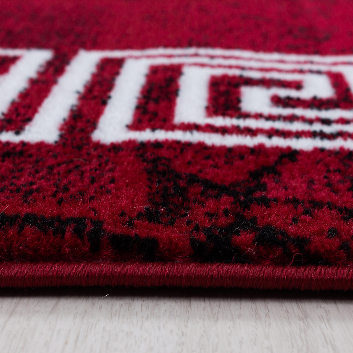 TEPPICH Kurzflor Mäander-Muster Polypropylen Wohnzimmer Rot Rechteckig 240x340 - Rot, Textil (240/340cm) - KADIMA DESIGN