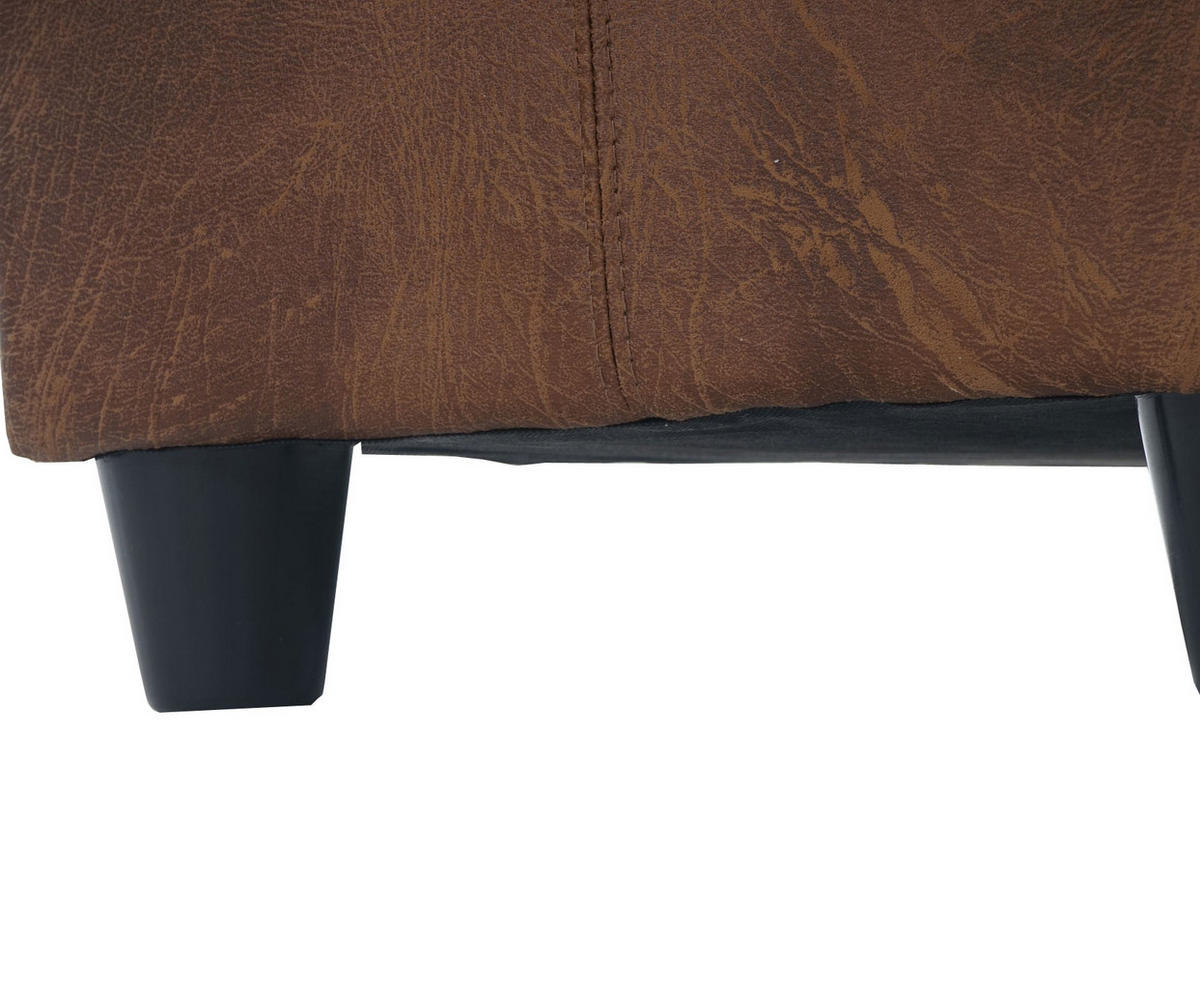 AUFBEWAHRUNGS-TRUHE Lars 45x114x45cm Stoff/Textil Wildlederimitat - Braun, Textil (114/45/45cm) - BERLINLODGE