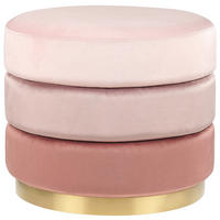 POUF Louin 48/48/41 cm - Pink, Textil (48/41/48cm) - Beliani