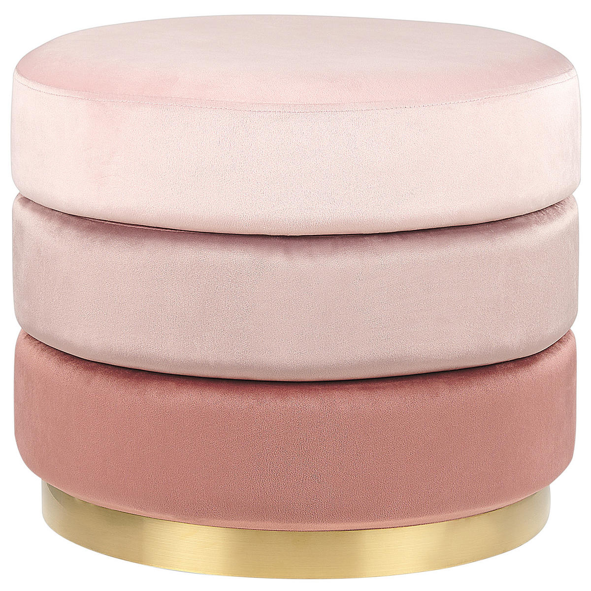 POUF Louin 48/48/41 cm - Pink, Textil (48/41/48cm) - Beliani