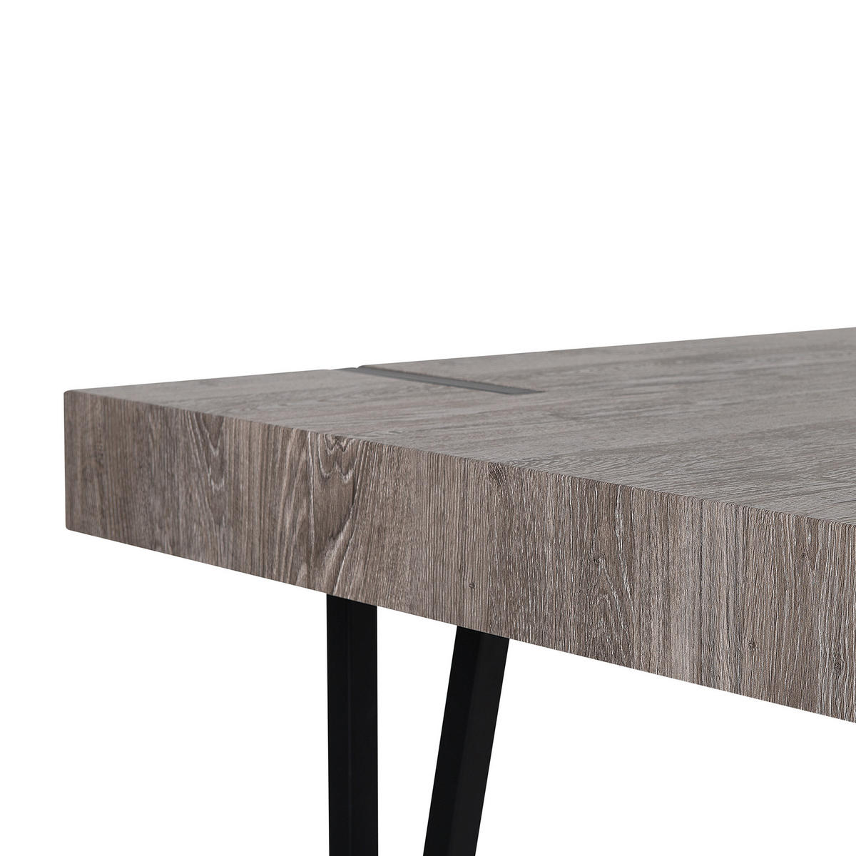 ESSTISCH 150/90/75 cm Dunkelbraun, Schwarz Rechteckig Adena - Dunkelbraun, Holzwerkstoff (150/90/75cm) - Beliani