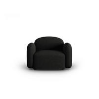 SESSEL Blair aus Chenille-Stoff mischung schwarz - Schwarz, Textil (87/80/119cm) - Micadoni