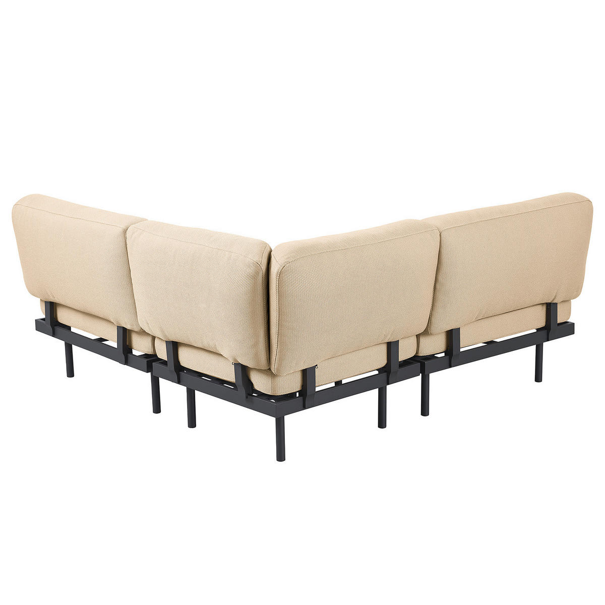 OUTDOOR-ECKSOFA - Beige, Textil/Metall (172/80/172cm) - home24