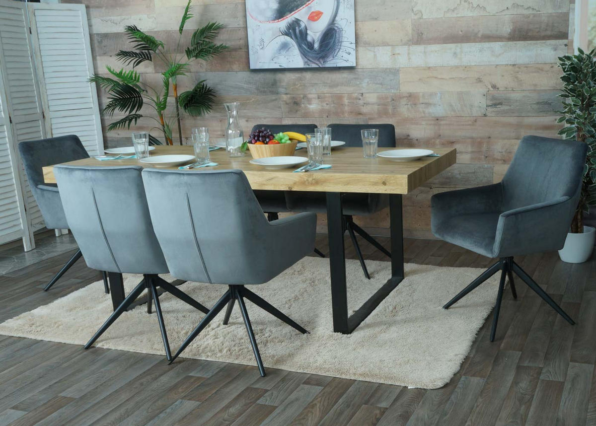 JEDÁLENSKÁ stolička Šedá - sivá, textil (60/87/68cm) - MCW