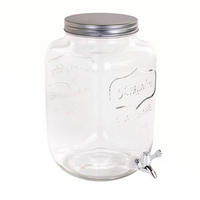 TOPF mit Wasserhahn Transparent 14/19/31,5 cm - Transparent, Glas (8L) - Secret de Gourmet