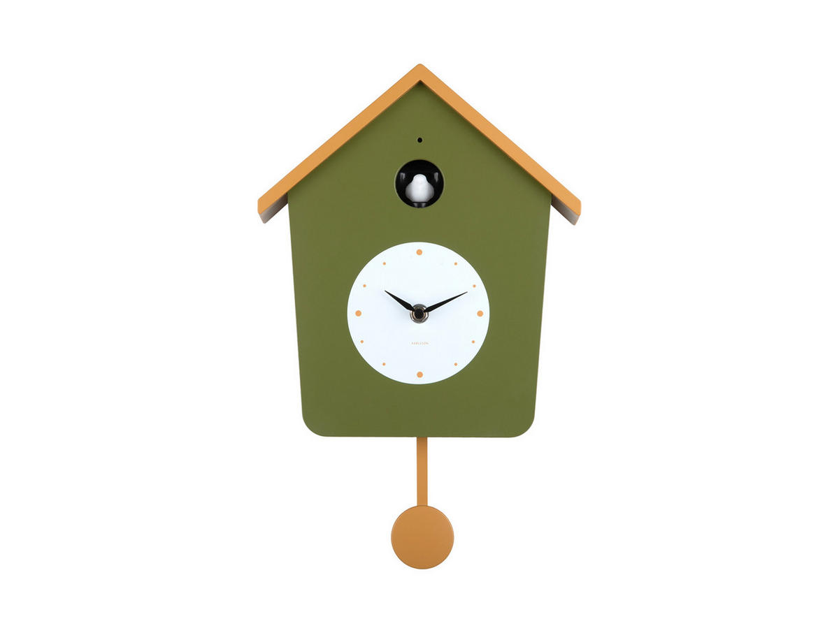 WANDUHR Cuckoo 23/10/26 cm - Olivgrün, Kunststoff (10/26/23cm) - Karlsson
