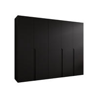 DREHTÜRENSCHRANK Mila I 250 - Schwarz, Holzwerkstoff/Kunststoff (250/202/52cm) - MIRJAN24