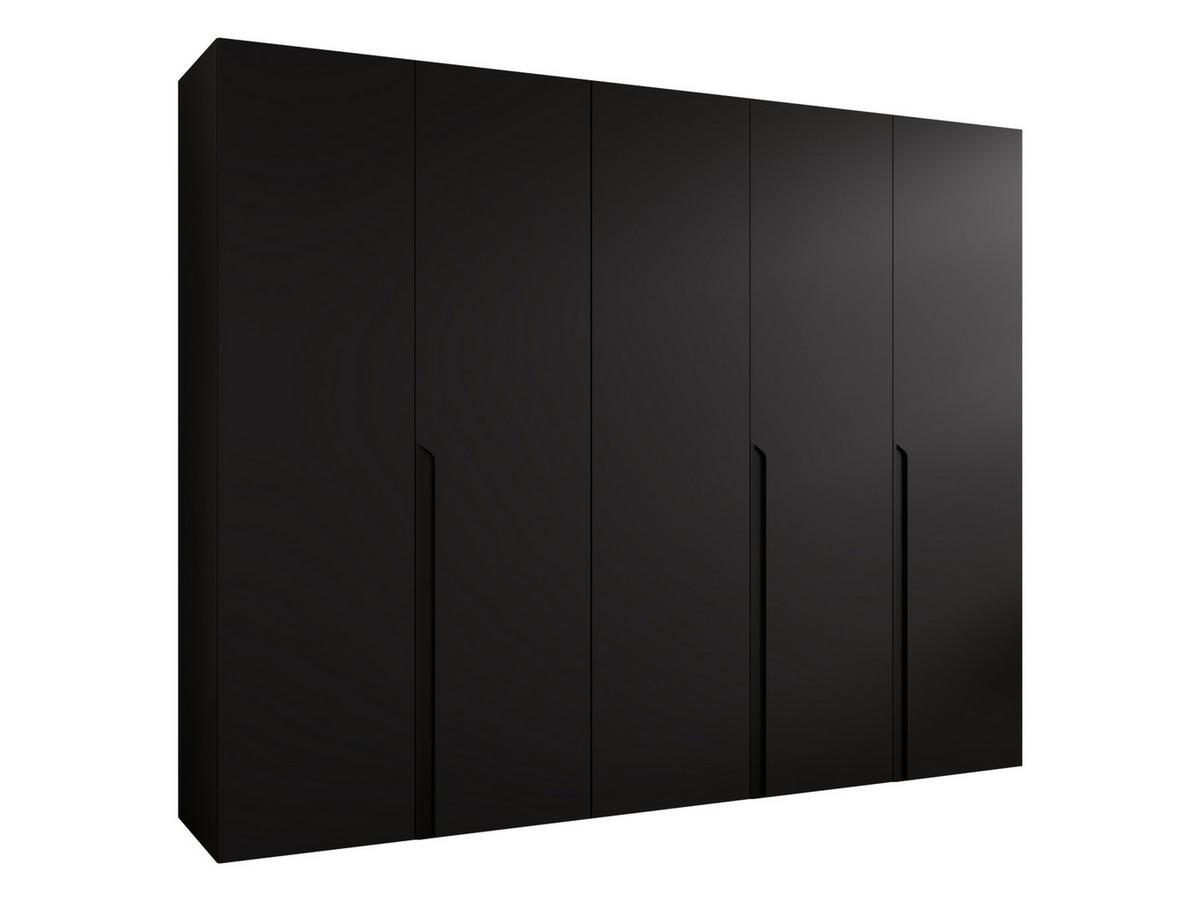 DREHTÜRENSCHRANK Mila I 250 - Schwarz, Holzwerkstoff/Kunststoff (250/202/52cm) - MIRJAN24