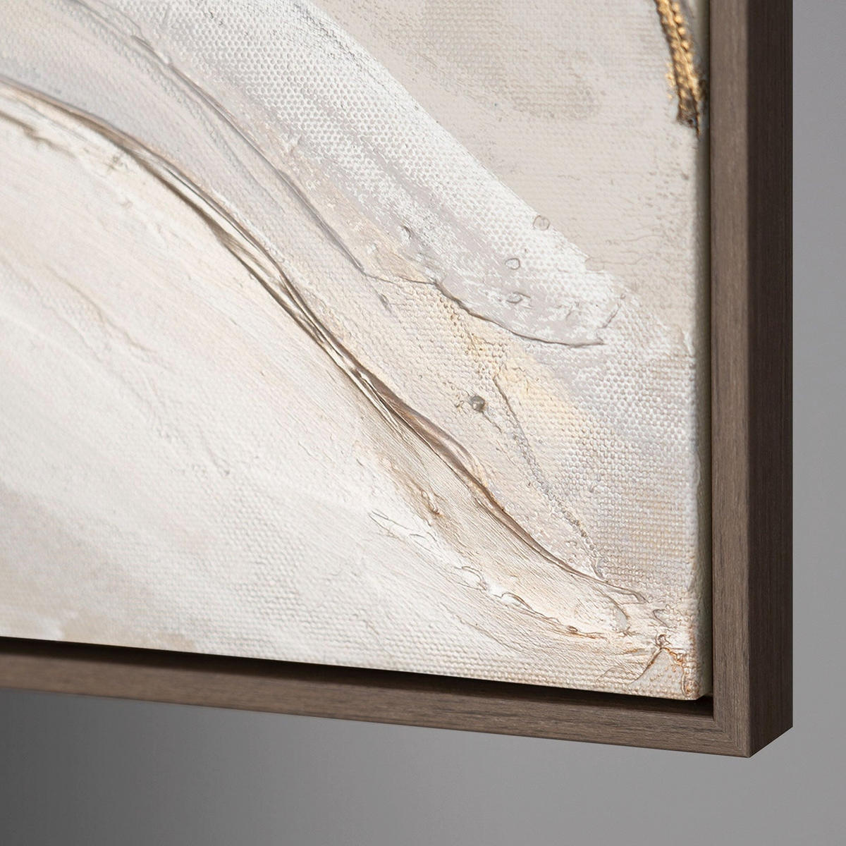 GEMÄLDE Natürliche Verzierung Schattenfugenrahmen Grau 200x100 cm - Grau, Holz (200/100cm) - YS-art gallery