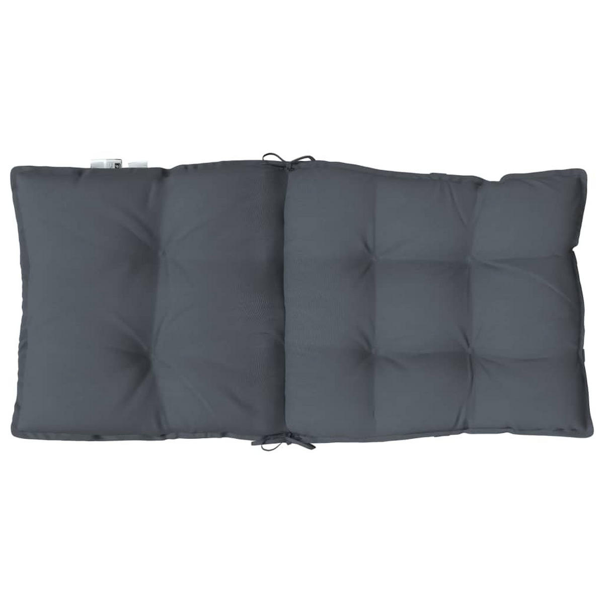 NIEDRIGLEHNER-AUFLAGEN 4Er Set Anthrazit Oxford-Gewebe - Anthrazit, Textil (50/7/100cm) - vidaXL