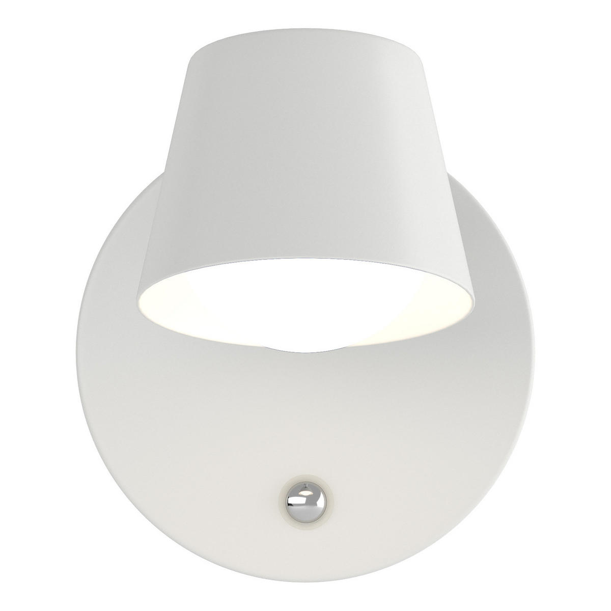 AKKU-WANDLEUCHTE - Dimmbar - inkl. Fernbedienung - Weiß, Metall (10/10/14cm) - home24
