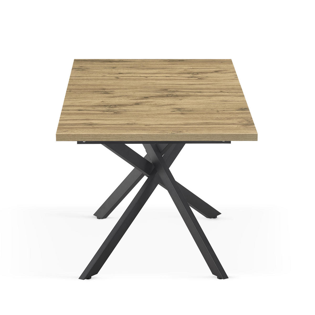 ESSTISCH LARS 120-160/80/76 cm Eiche - Eichefarben, Holz (80/120/77cm) - B&D Home