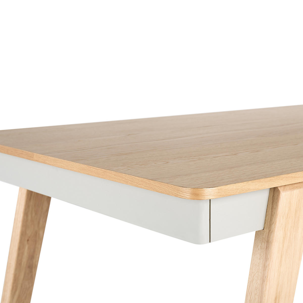 ESSTISCH 150/90/75 cm Hellbraun, Grau Rechteckig Phola - Hellbraun, Holzwerkstoff (90/150/75cm) - Beliani