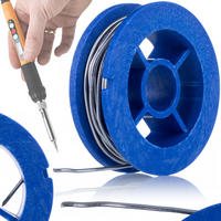 LÖTZINN Sn25Pb75 - Draht 0,8 mm, 10 g, 99,90% Reinheit, Schmelzbereich 268-302 °C, Arbeitstemperatur 350-420 °C - Multicolor, Kunststoff/Metall (10/10/10cm)