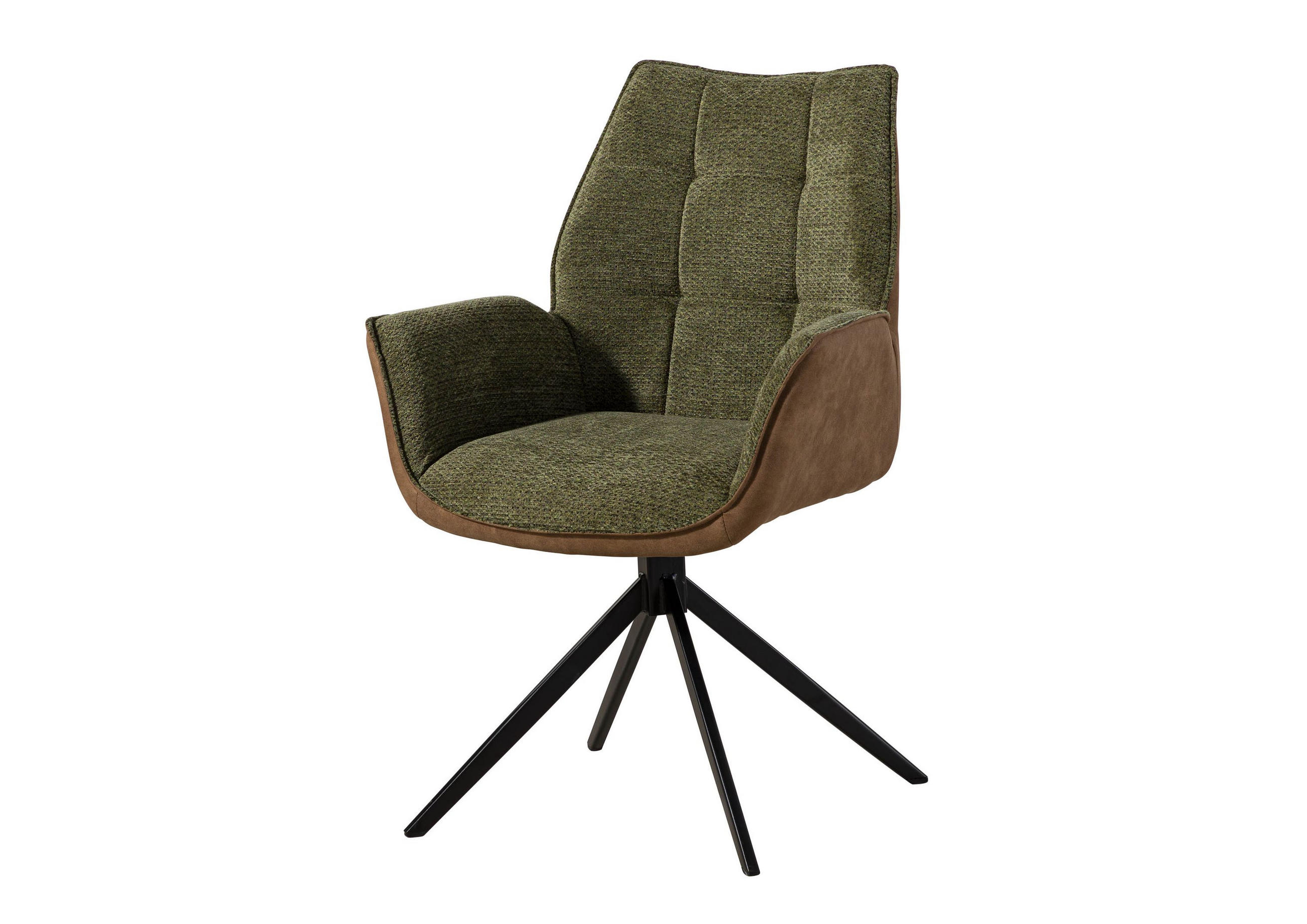 STUHL 100% Polyester 61 x 61 x 89 cm braun / grün POLSTERSTÜHLE #101 - Braun, Kunststoff (61/89/61cm) - Massivmoebel24