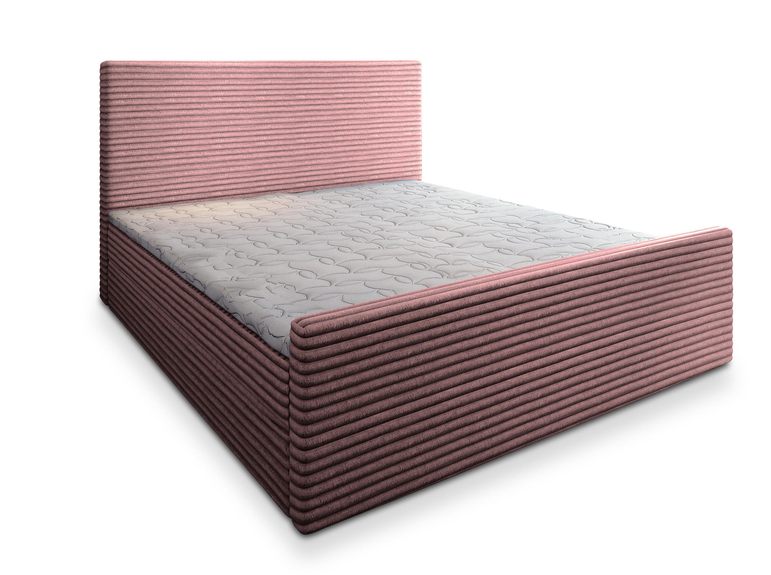 BOXBETT BRENTO 180x200 cm mit Matratze und Topper - Rosa - Rosa, Holz (180/200cm) - MASSENO