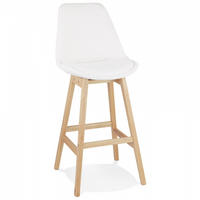 BARHOCKER Weiß 48x112x56cm - Weiß, Holz/Textil (48/112/56cm) - AlterEgo