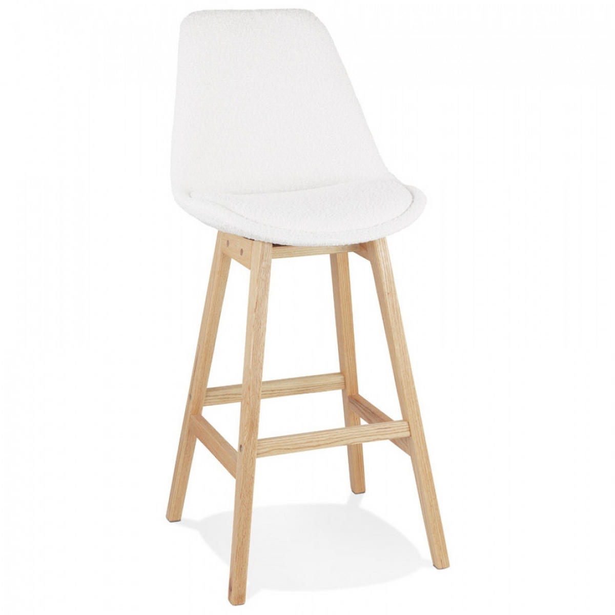 BARHOCKER Weiß 48x112x56cm - Weiß, Holz/Textil (48/112/56cm) - AlterEgo