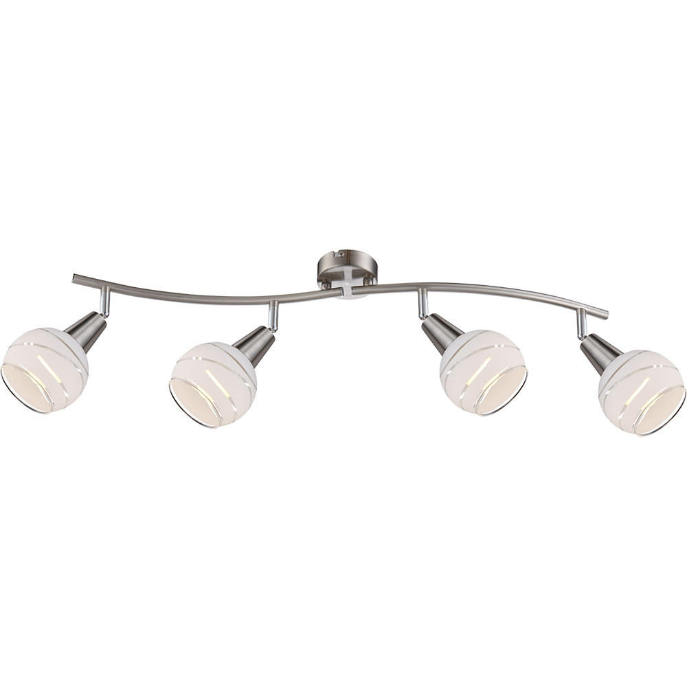 LED DECKENLEUCHTE Metall Silber ELLIOTT - Silberfarben, Glas (70/31.5/21.1cm) - Globo Lighting
