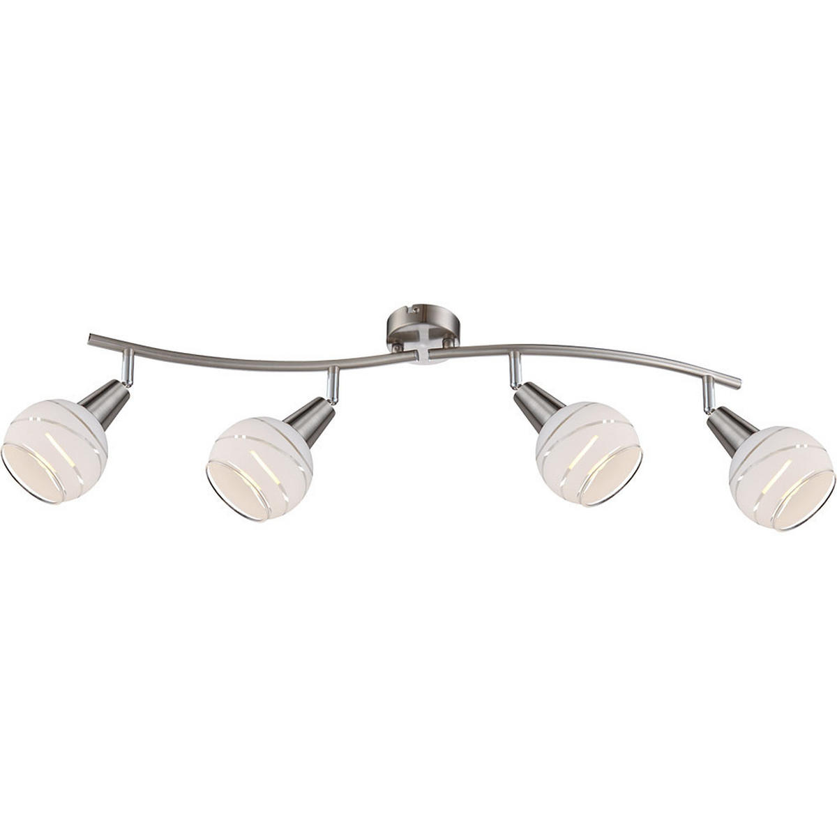 LED DECKENLEUCHTE Metall Silber ELLIOTT - Silberfarben, Glas (70/31.5/21.1cm) - Globo Lighting
