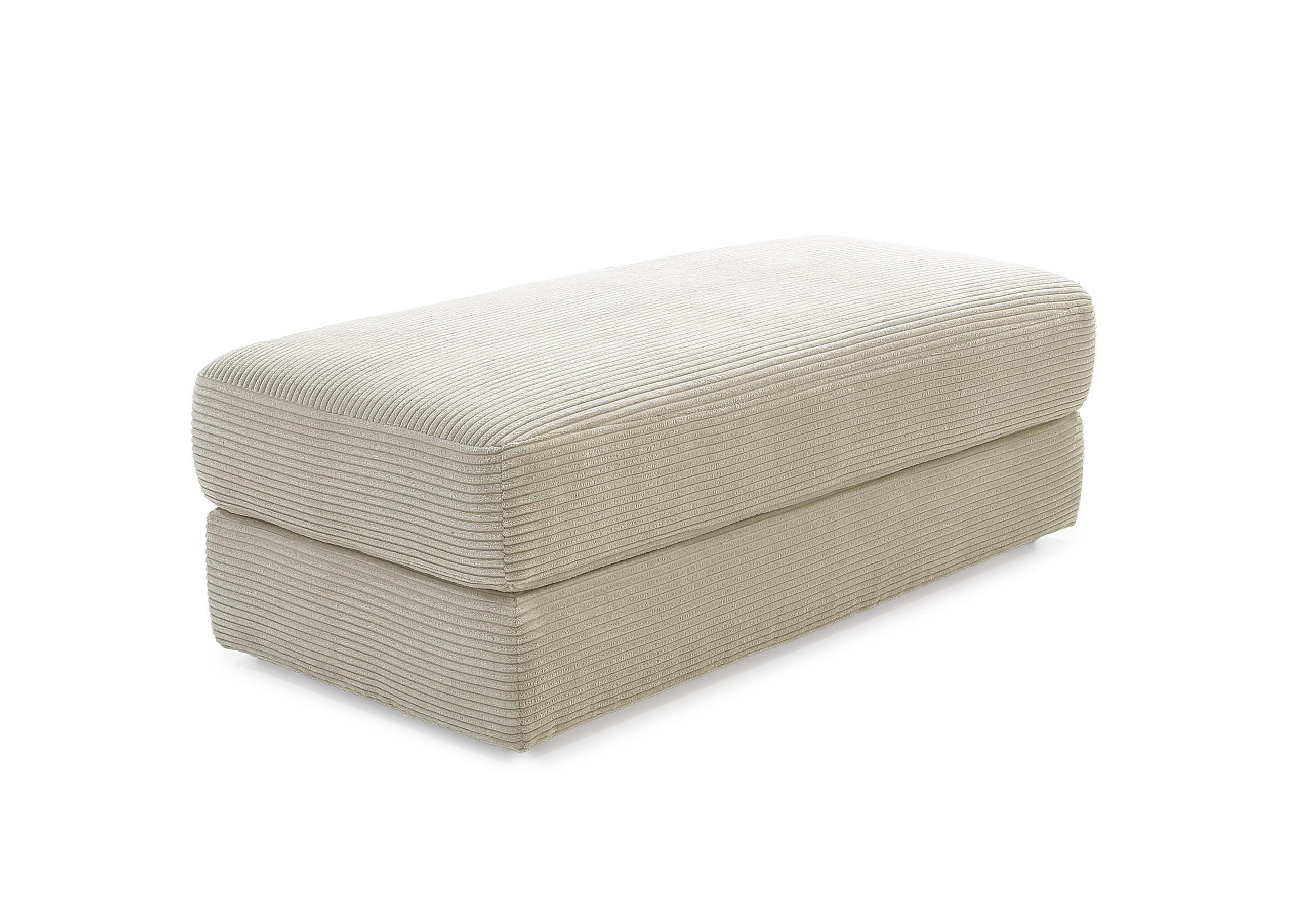 POLSTERHOCKER Federkern B124/T60/H40 cm Cord-Bezug Beige Grau / 15257 - Greige/Schwarz, Kunststoff/Textil (124/40/60cm) - luma-home