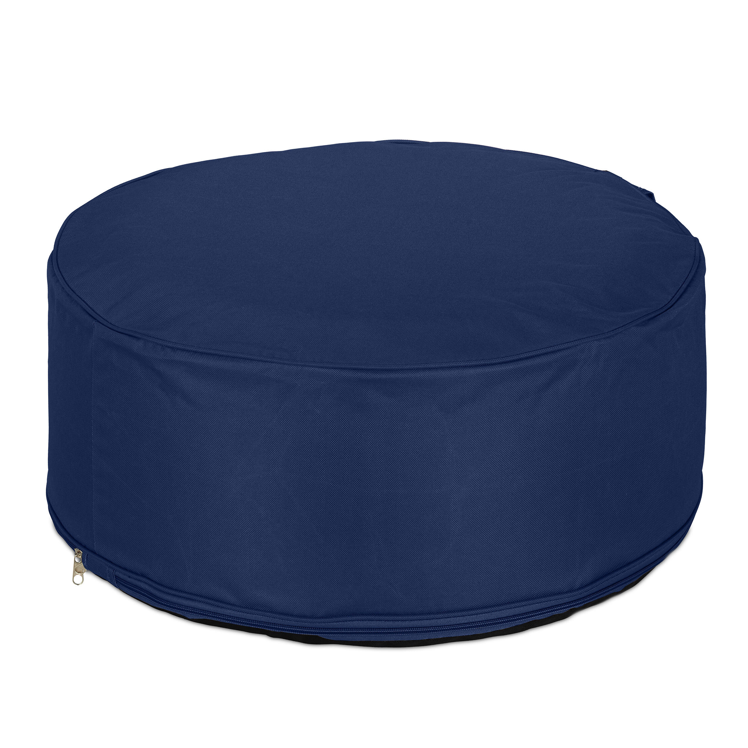 AUFBLASBARER Hocker - Dunkelblau, Kunststoff/Textil (56/26/56cm) - Relaxdays