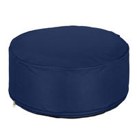 AUFBLASBARER Hocker - Dunkelblau, Kunststoff/Textil (56/26/56cm) - Relaxdays