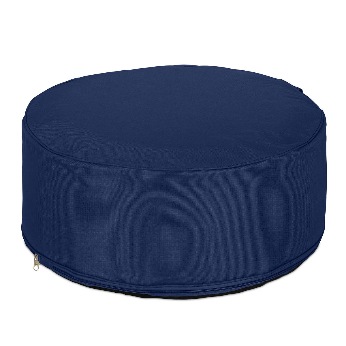 AUFBLASBARER Hocker - Dunkelblau, Kunststoff/Textil (56/26/56cm) - Relaxdays