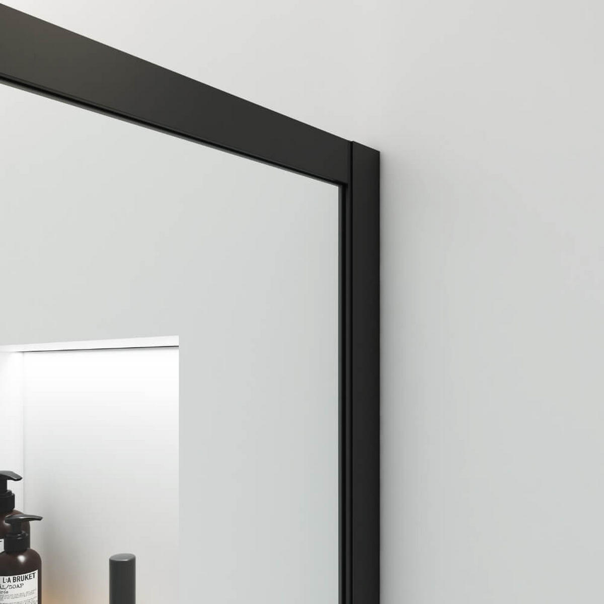 DUSCHABTRENNUNG ESG-Glas BAKI - 130 x 200 cm Schwarzer Rahmen - Schwarz, Glas/Metall (130/200cm) - Home Deluxe